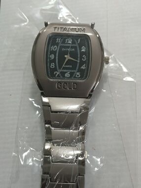 Titanium Gold Tone Men’s Bracelet Watch - Silver